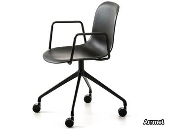 MÁNI PLASTIC AR-HO-4 - Office chair with castors with armrests _ Arrmet