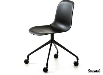 MÁNI PLASTIC HO-4 - Trestle-based office chair with castors _ Arrmet