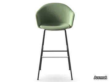 MÁNI ARMSHELL FABRIC ST-4L - High fabric stool with armrests _ Arrmet