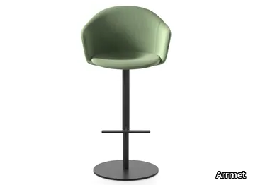 MÁNI ARMSHELL FABRIC ST-S-A - Swivel high fabric stool with footrest _ Arrmet