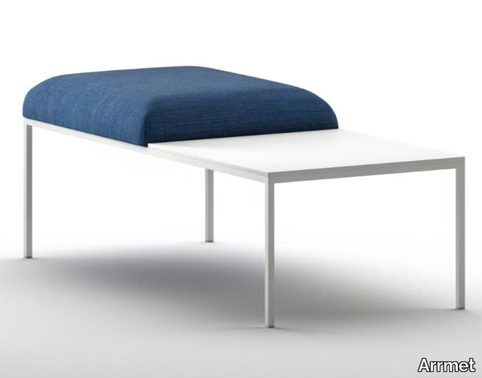 SHARP BE+ TABLET - Contemporary style upholstered modular fabric bench _ Arrmet