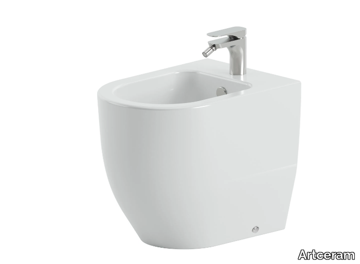 MONET - Wall-hung ceramic bidet with overflow _ Artceram