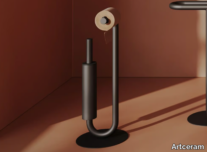 BOLD - Metal toilet brush / toilet roll holder _ Artceram