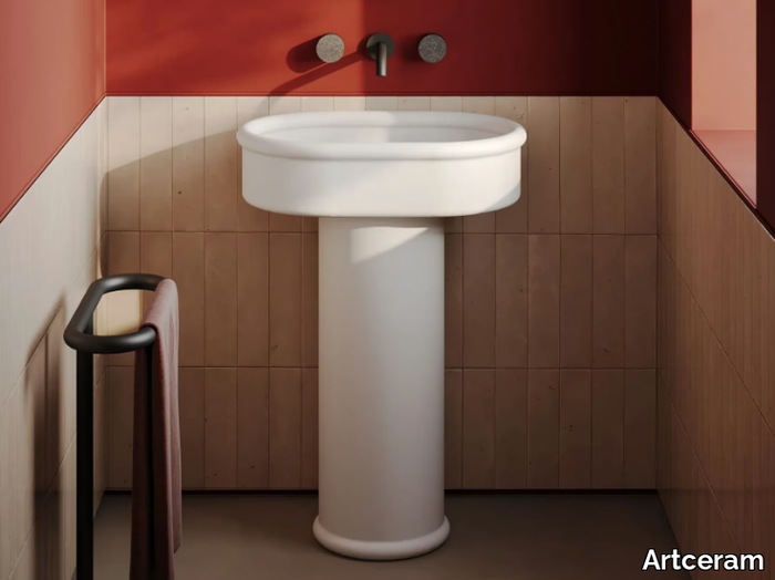 BRERA - Oval freestanding ceramic washbasin _ Artceram