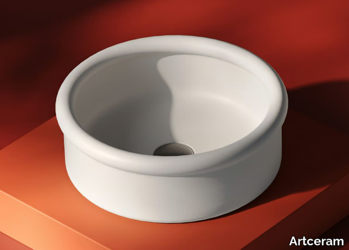 BRERA - Round countertop ceramic washbasin _ Artceram