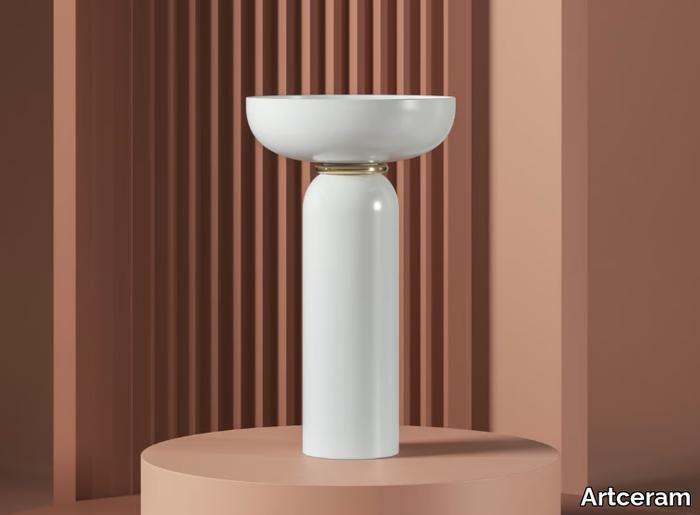 JOLIE - Freestanding round ceramic washbasin _ Artceram