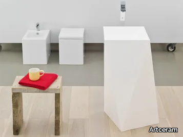 SHARP - Freestanding Icetek light washbasin _ Artceram