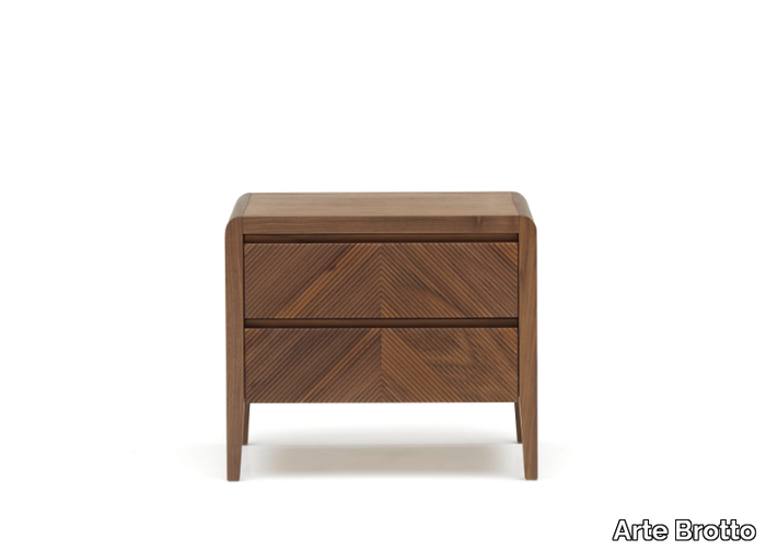 LEONARDO L129/3D - Bedside table with 2 drawers with 3D fronts _ Arte Brotto