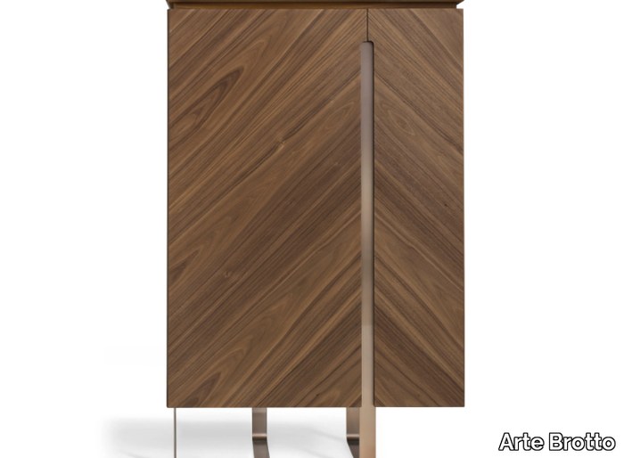 LEONARDO L514N - Walnut highboard with doors _ Arte Brotto