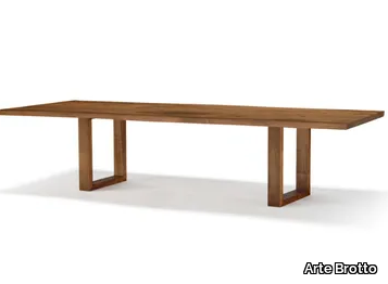 VERO COMPACT - U - Rectangular solid wood table _ Arte Brotto