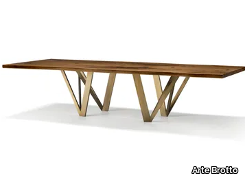 VERO - PRISMA - Rectangular solid wood table _ Arte Brotto