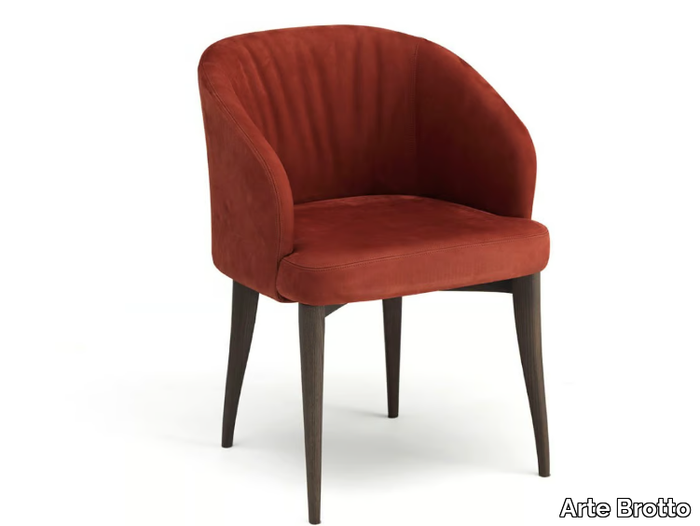 LEONARDO L82 - Upholstered solid wood chair _ Arte Brotto