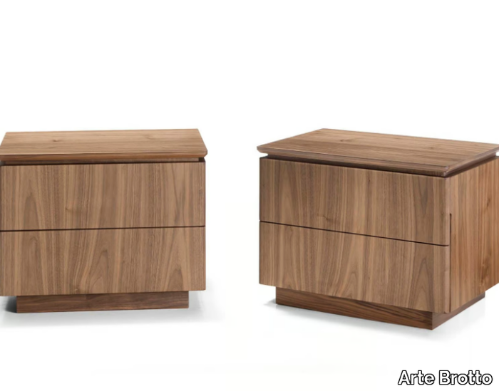 LEONARDO L113N - Walnut bedside table _ Arte Brotto