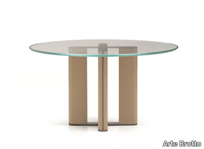 PRINCIPE MP.1060/T - Contemporary style round crystal coffee table for living room _ Arte Brotto