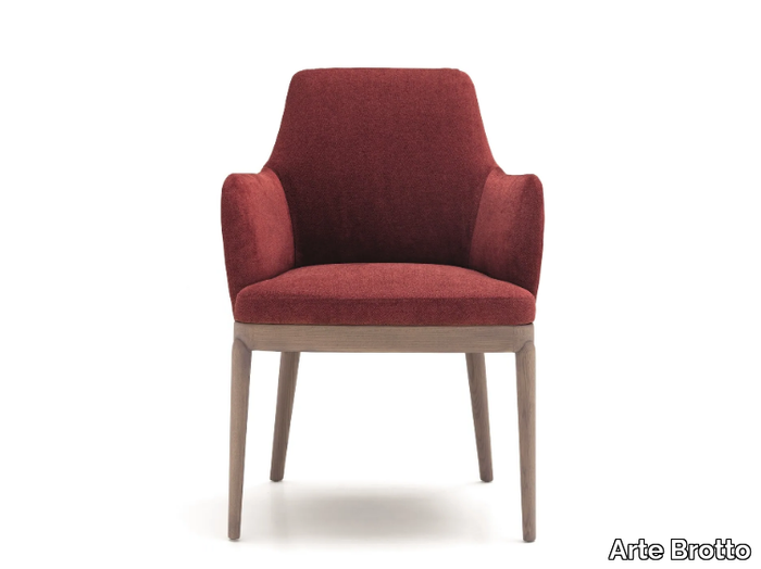 PRINCIPE MP.60/P - Upholstered fabric chair with armrests _ Arte Brotto