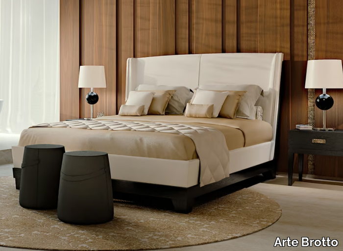 SEGRETI S993 - Upholstered double bed with high headboard _ Arte Brotto