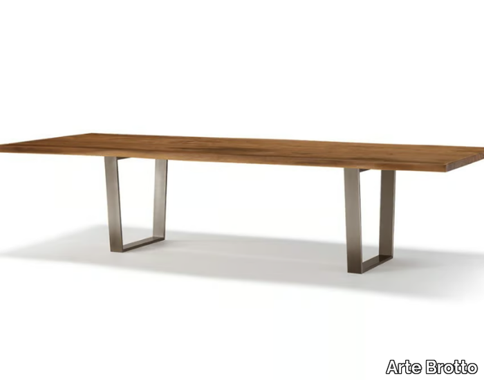 VERO COMPACT - MINIMAL - Rectangular solid wood table _ Arte Brotto