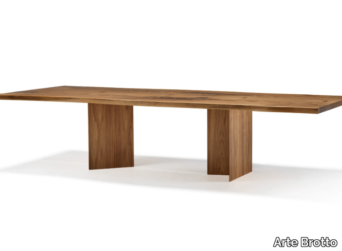 VERO - BOOMERANG - Rectangular solid wood table _ Arte Brotto