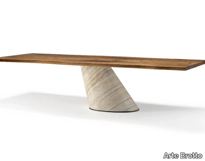 VERO - CONO - Rectangular solid wood table _ Arte Brotto