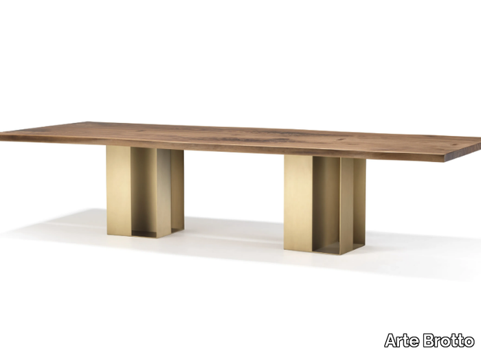 VERO - CUBICA - Rectangular solid wood table _ Arte Brotto