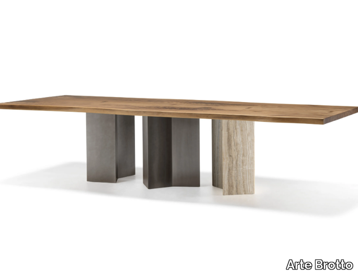 VERO - ESA MIX - Rectangular solid wood table _ Arte Brotto