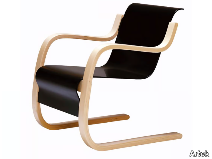 42 “SMALL PAIMIO” - Cantilever wooden armchair with armrests _ Artek