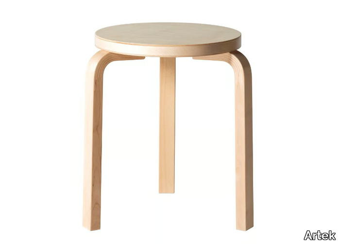 60 - Stackable wooden stool _ Artek