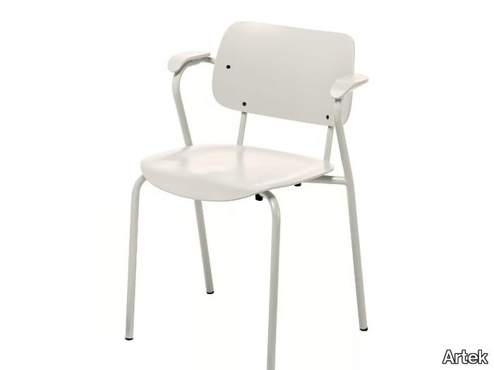 LUKKI - Stackable chair with armrests _ Artek