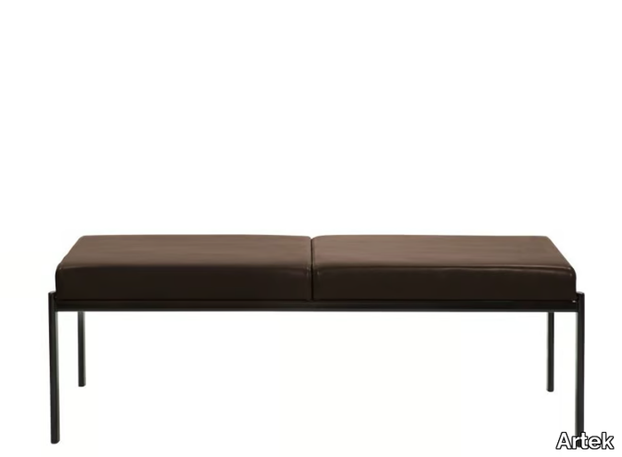 KIKI - Upholstered leather bench _ Artek