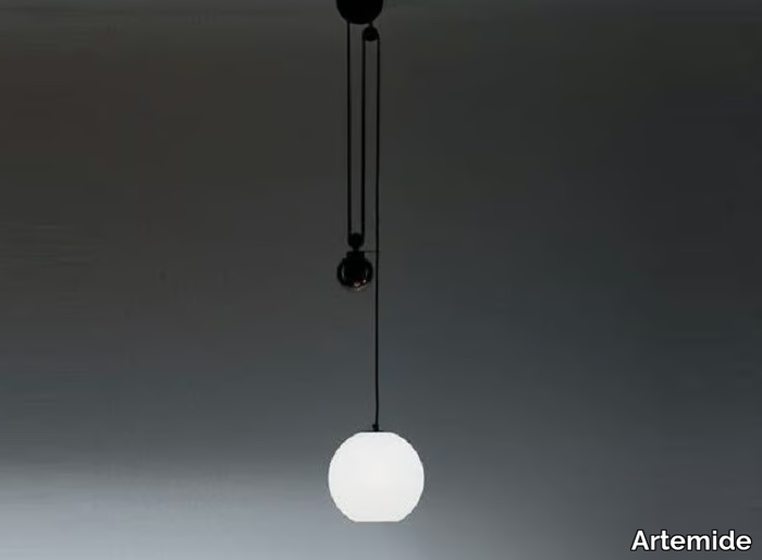 AGGREGATO SALISCENDI SFERA - Halogen metal pendant lamp _ Artemide