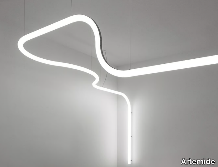 ALPHABET OF LIGHT SYSTEM - Ceiling mounted polycarbonate linear lighting profile _ Artemide