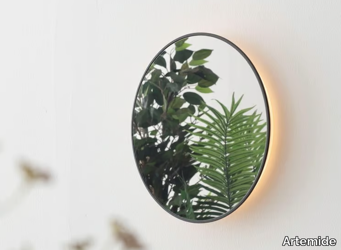 SE/ES - Round wall-mounted mirror with integrated lighting _ Artemide