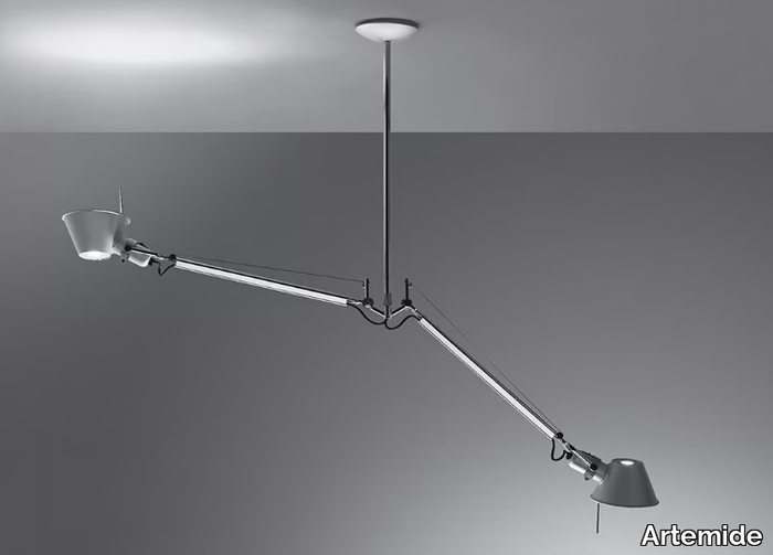 TOLOMEO DUE BRACCI - Swivel aluminium pendant lamp _ Artemide