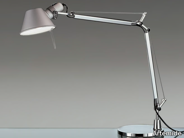 TOLOMEO MINI - With swing arm aluminium table lamp _ Artemide