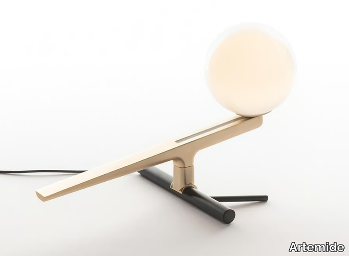 YANZI - LED brass and blown glass table lamp _ Artemide