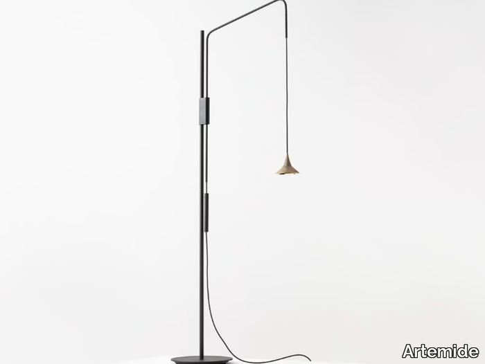 UNTERLINDEN - LED adjustable brass floor lamp _ Artemide