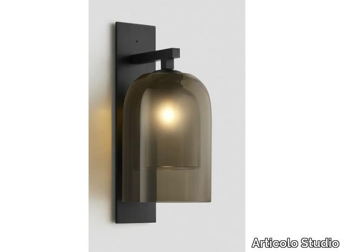 LUMI - LED glass and aluminium outdoor wall lamp _ Articolo Studio