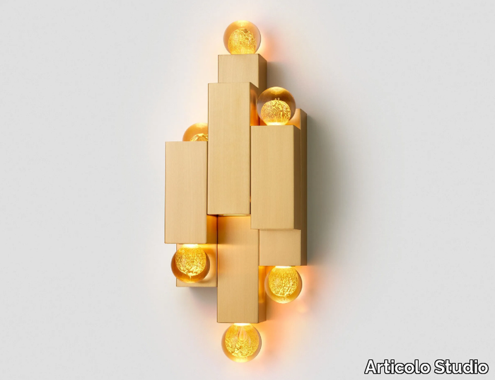 ORO STACKED - LED glass and aluminium wall lamp _ Articolo Studio