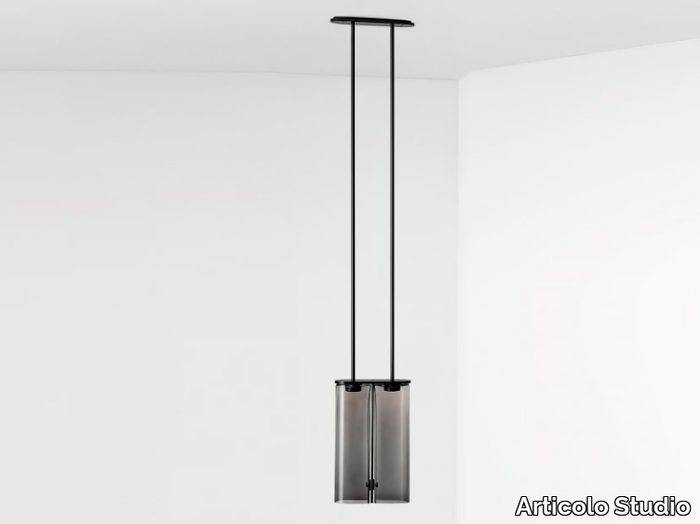 SLIM - Blown glass pendant lamp _ Articolo Studio