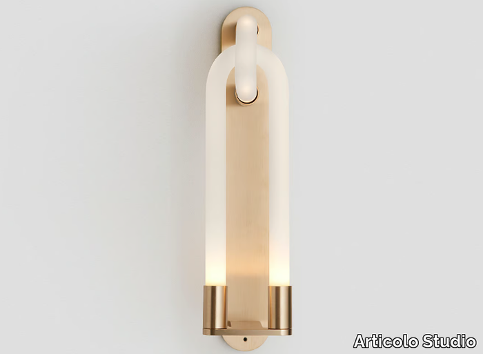 LOOPI SINGLE - LED wall light in metal and glass _ Articolo Studio