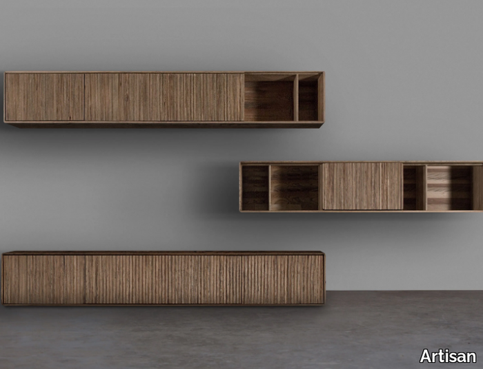 JANTAR - Sectional solid wood storage wall _ Artisan