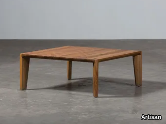 HANNY - Low rectangular wooden coffee table _ Artisan