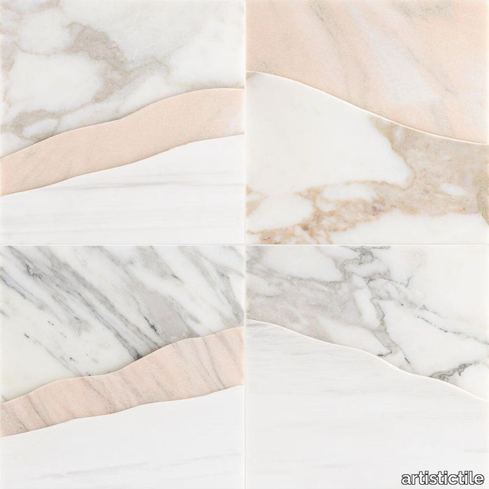 Ali Budd Kata Bardiglio Marble Dimensional Tile