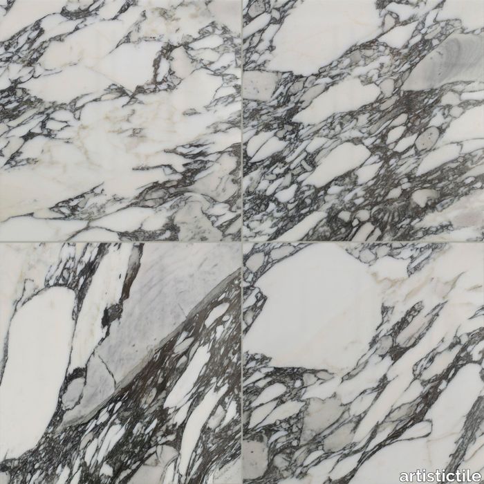 Arabescato Corchia Marble Tile Polished 18" x 18" x 3/8" Stone Aris Edge