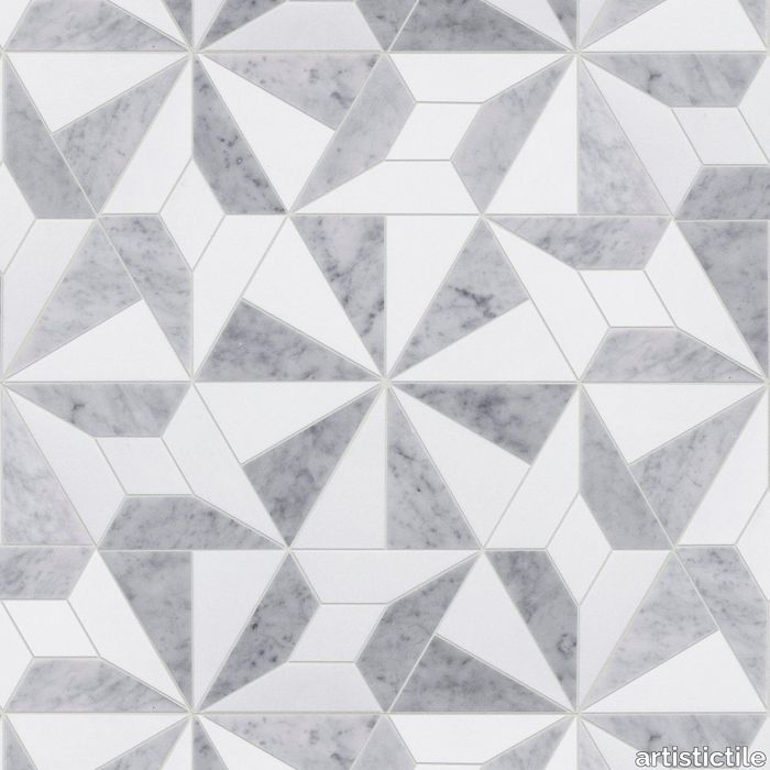 Barcelona White Waterjet Mosaic Polished Stone
