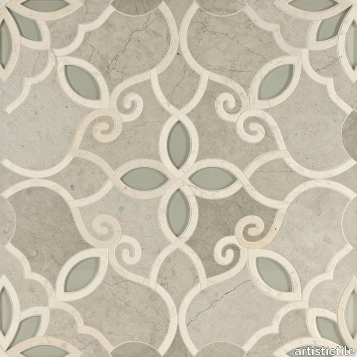 Granada Smoke Waterjet Mosaic Mixed Finish Stone