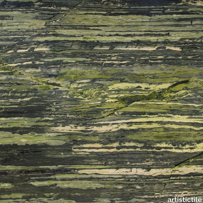 Green Bamboo Quartzite Slab 3/4" Polished Stone