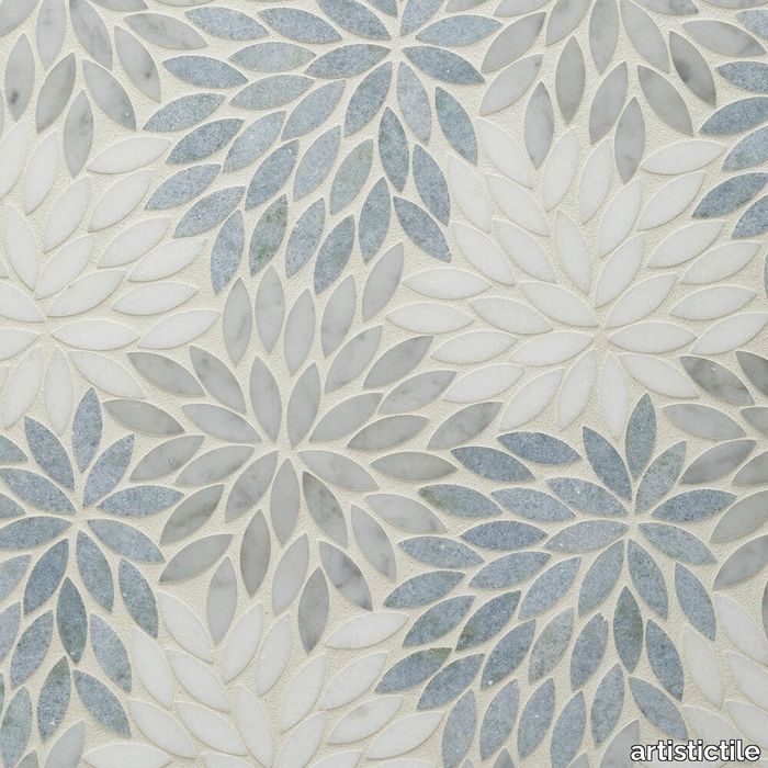 Estrella Grande White Waterjet Mosaic