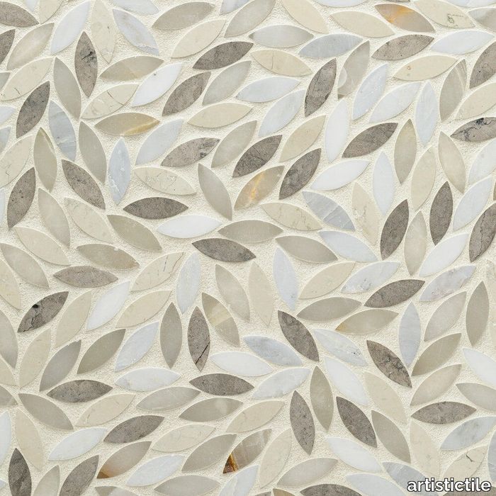 Foliage Grande Linen Waterjet Mosaic