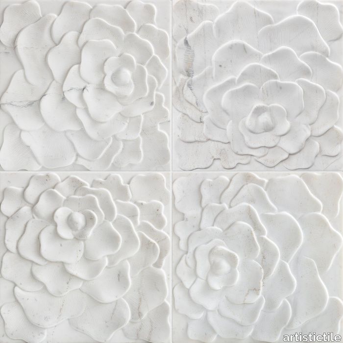 Rosa Volakas White Dolomite Dimensional Tile High Honed Stone